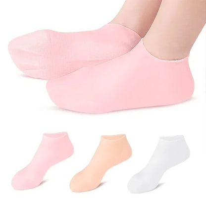 pair Silicone Foot Care Socks Anti Cracking Moisturizing Gel Socks Cracked Dead Skin Remove Protector Pain Relief Pedicure Tool