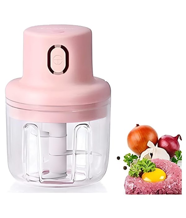 Single Bowl Usb Rechargeable Mini Grinder Food Chopper(250 mg)