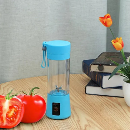 6 Blades Electric Blender Mini Portable Juicer Usb Rechargeable 380ml