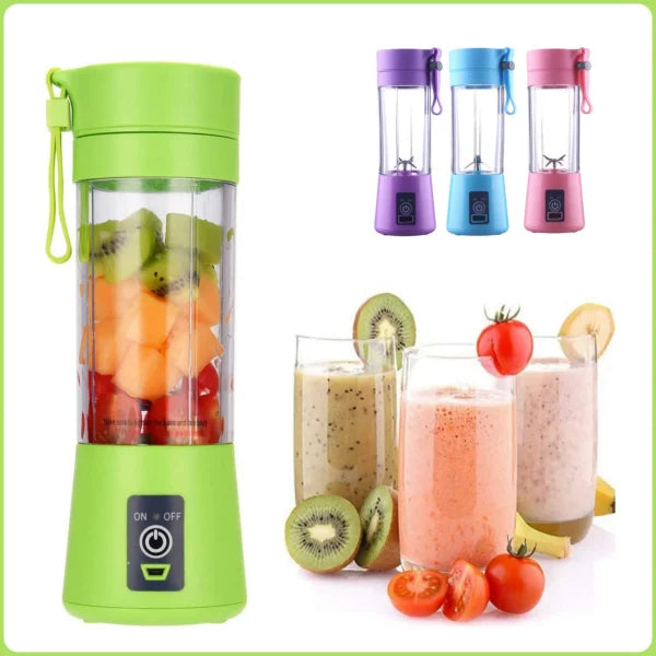 6 Blades Electric Blender Mini Portable Juicer Usb Rechargeable 380ml