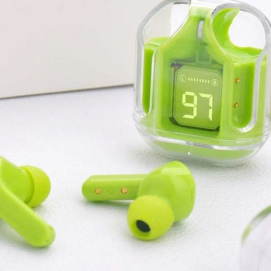 Air31 Wireless Earbuds Transparent With Deep Bass & Battery Display Tws Wireless Bluetooth