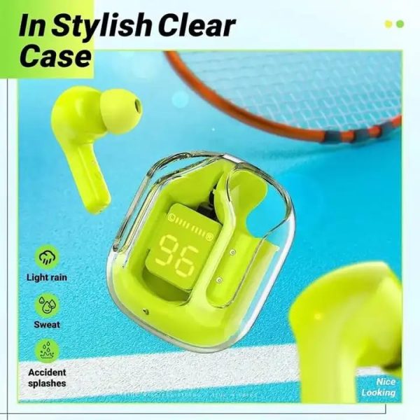 Air31 Wireless Earbuds Transparent With Deep Bass & Battery Display Tws Wireless Bluetooth