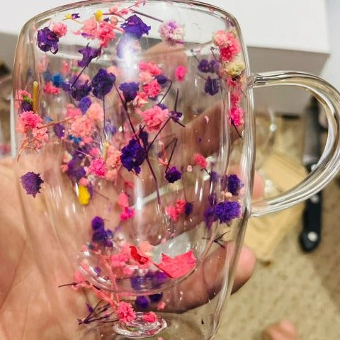 1 Piece Double Wall Glass With Handle – Heat Resistant Coffee, Tea & Drink Mug