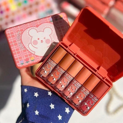 Dragon Ranee 6 Colors Cartoon Set Waterproof Moisturizing Lip Gloss Set Non-fading Lip Liquid Mirror Lipstick For Lip Gloss