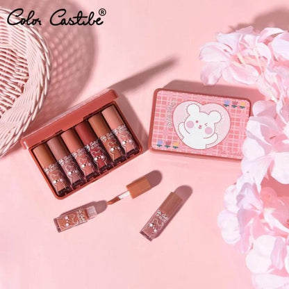 Dragon Ranee 6 Colors Cartoon Set Waterproof Moisturizing Lip Gloss Set Non-fading Lip Liquid Mirror Lipstick For Lip Gloss