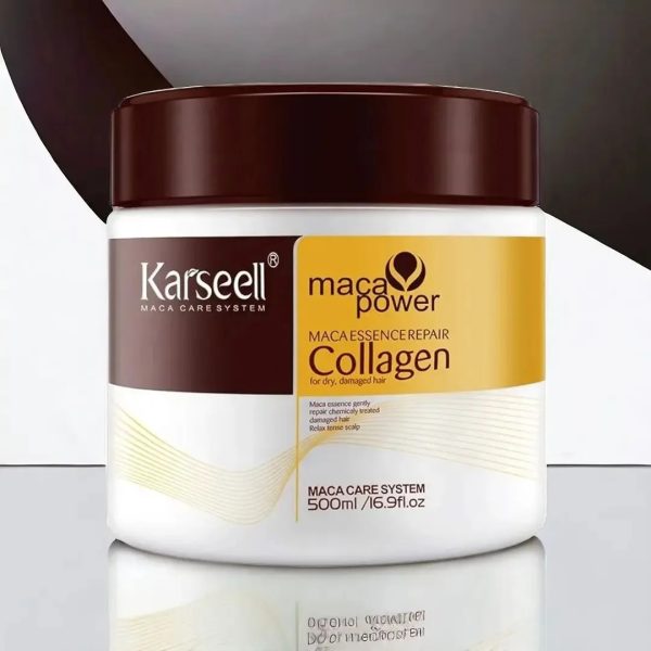 Karseell Hair Mask Collagen Treatment Cream – Argan Oil Maca Essence, 6.76 fl.OZ 500ml (200g)( Without Box )
