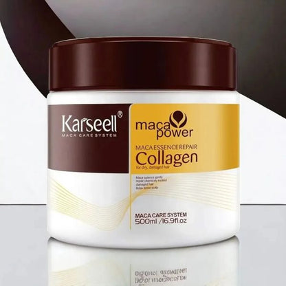 Karseell Hair Mask Collagen Treatment Cream – Argan Oil Maca Essence, 6.76 fl.OZ 500ml (200g)( Without Box )